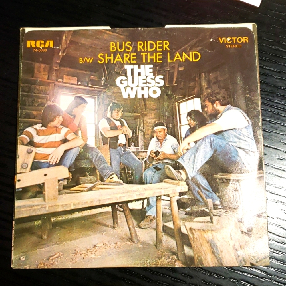 The Guess Who Bus Rider vinyl 45 RPM 1970 RCA records 74-0388